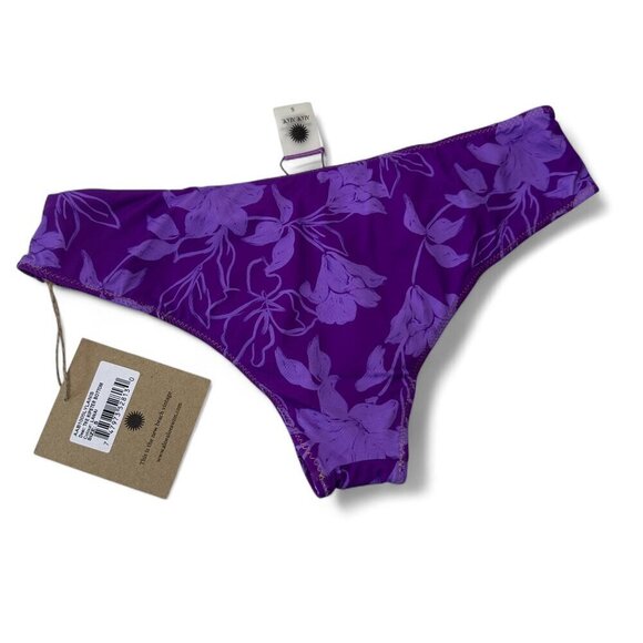 Aloe Women's Purple Floral Reversible 2 Piece Bikini - Top (M), Bottoms (S) NWT - Picture 8 of 10